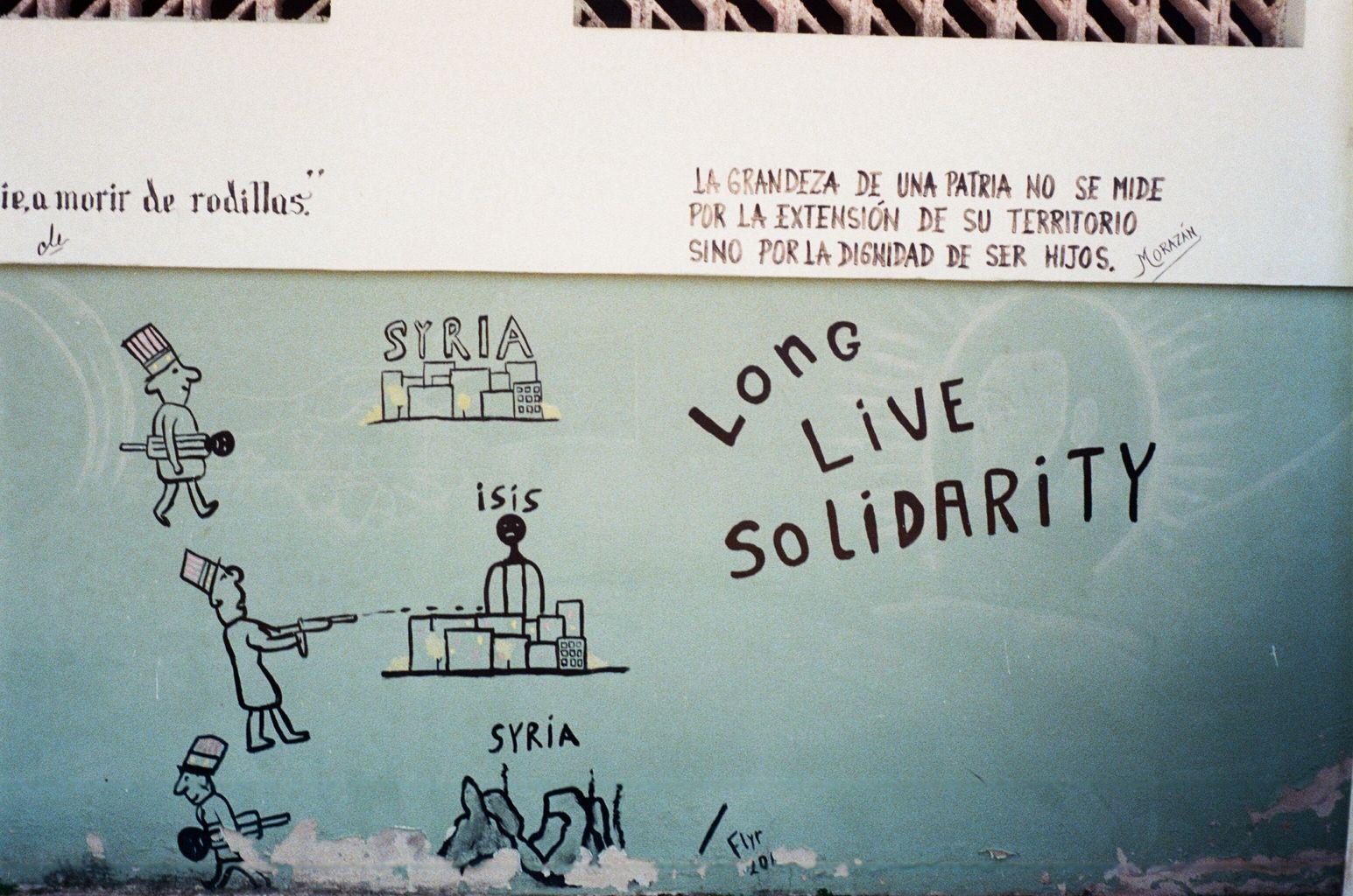 Graffiti on a wall in cuba 